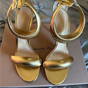 Gianvito Rossi Metallic Gold Heels